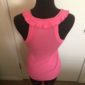 Racer back tank with ruffles